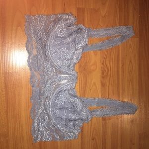 Blue lace bralette